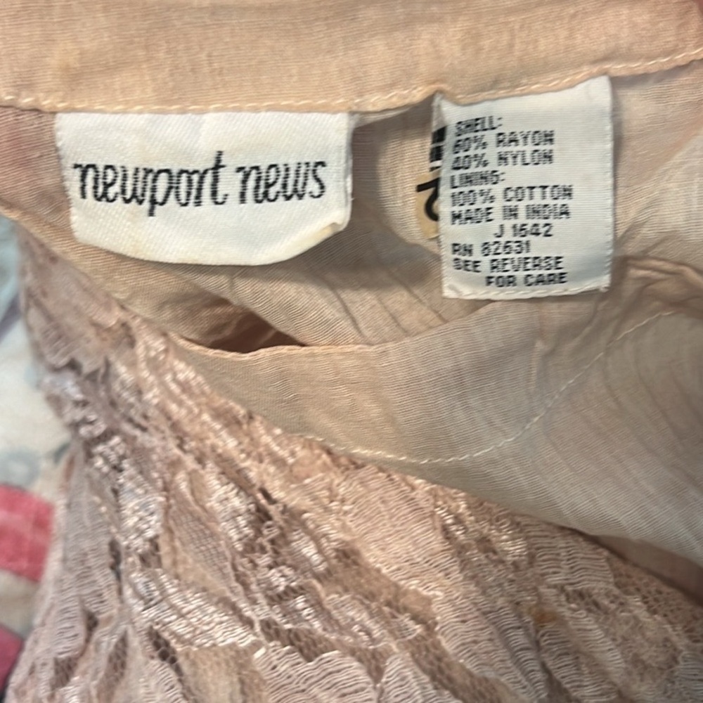 VTG Newport News,Exquisite Descending Ombre,Antique-Lace Dress,Stretch,Size 12 - Picture 7 of 12